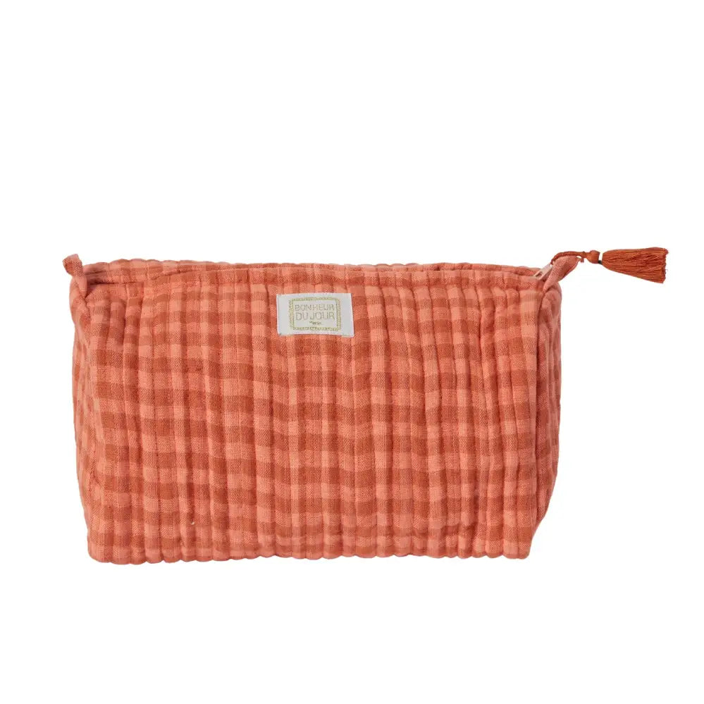 Toilettas - Vichy Roze/Terracotta